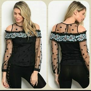 Beautiful Sheer Lace Top